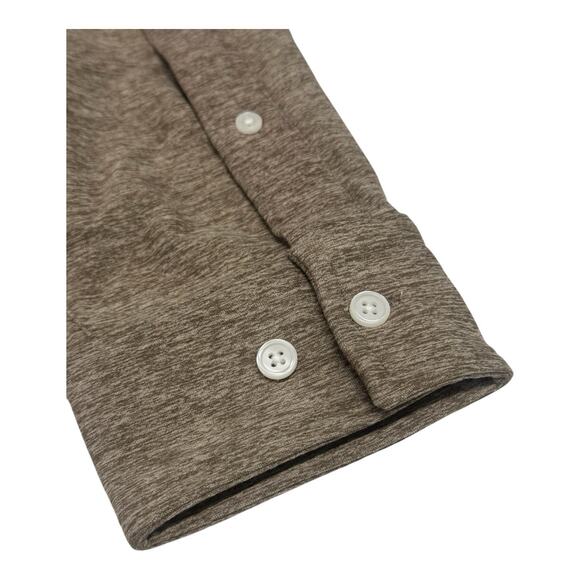 Rhone Men's Large Savannah Tan WFH Button Up Long Sleeve Shirt Moisture Wicking - Picture 7 of 15